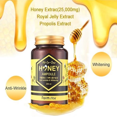 All In One Honey Ampoule Anti-Wrinkle & Whitening 250ml