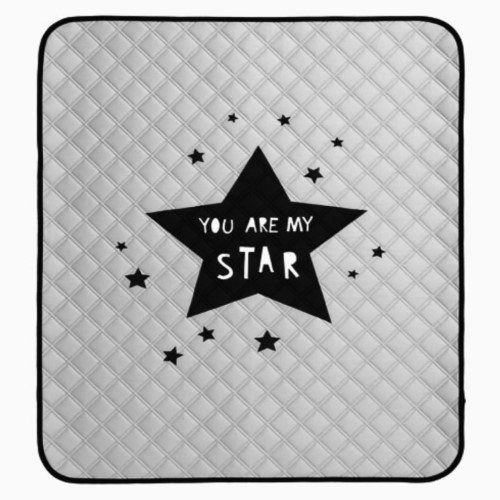 Quilted Waterproof Mat - You Are My Star (gray), M size