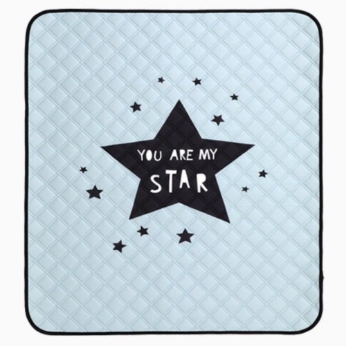 Quilted Waterproof Mat - You Are My Star (blue), M size
