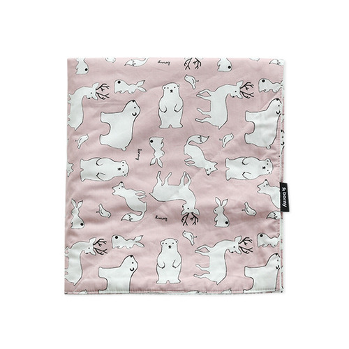 Large Blanket - Wild Animals (pink)