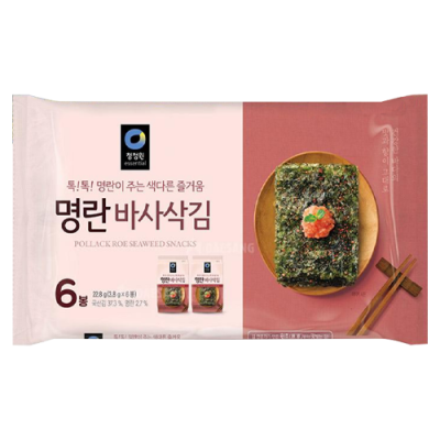 MyeongRan Basasak Kim (Seasoned Pollack Roe Seaweed)