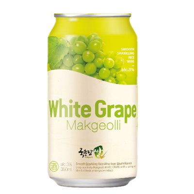Rice Makgeolli White Grape Can 350ml