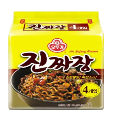 Jin Jjajang Black Soy Bean Sweet & Salty Multi (4pcs) 135g