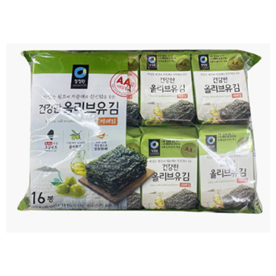 Oliveyoo JaeraeKim (Seasoned Seaweed With Olive Oil) /5g by 16