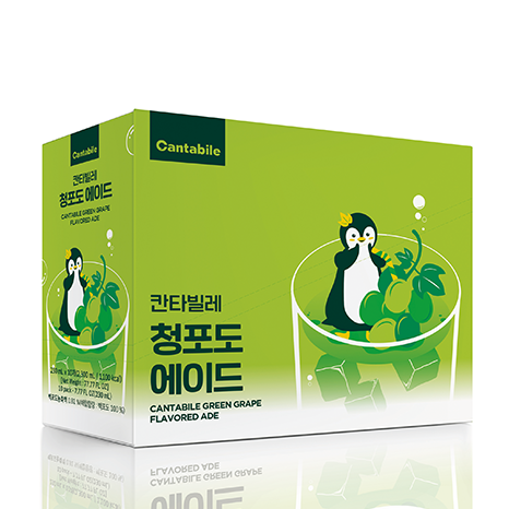 Refreshing Korean Pouch Drinks Green Apple Ade 230ml - 50pcs/pack