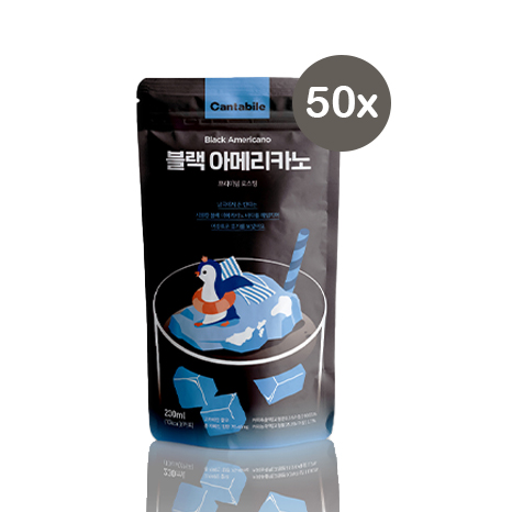 Refreshing Korean Pouch Drinks Black Americano 230ml - 50pcs
