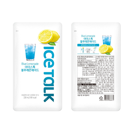 Refreshing Korean Pouch Drinks Blue Lemonade 230ml - 50pcs
