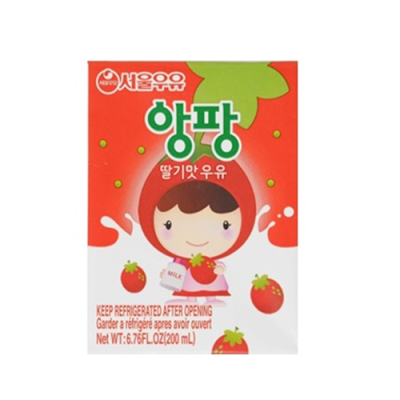 UHT Aseptic Angpang Strawberry milk 200ml