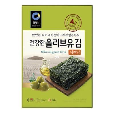 Jaeraekim Olive Oil Seaweed Laver Whole Sheet 20g