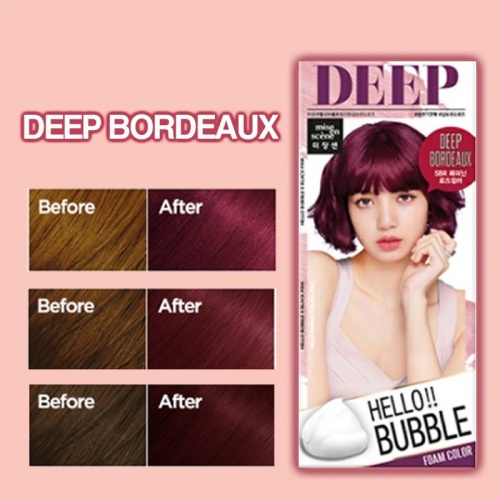 Hello Bubble Hair Dye Foam Color Deep Bordeaux Rose