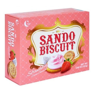 Sando Sandwich Biscuits (Strawberry)